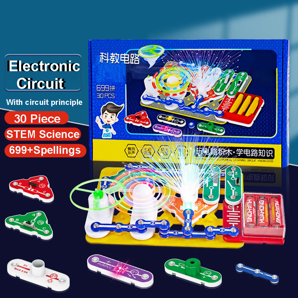Circuit Snap Kit - Wetenschappelijke experimentenpakketten voor kinderen Natuurkunde-leermiddelen Elektronische